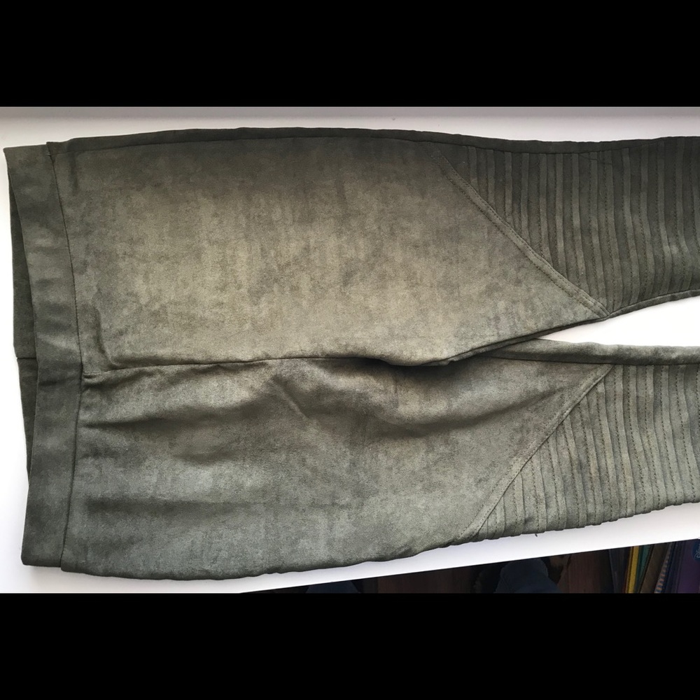 New with out Tags! Faux Suede Moto Leggings